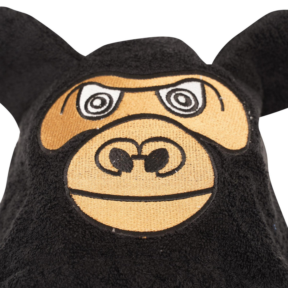 Black-Black - Back - Keanu Childrens-Kids Gorilla Head Cotton Dressing Gown