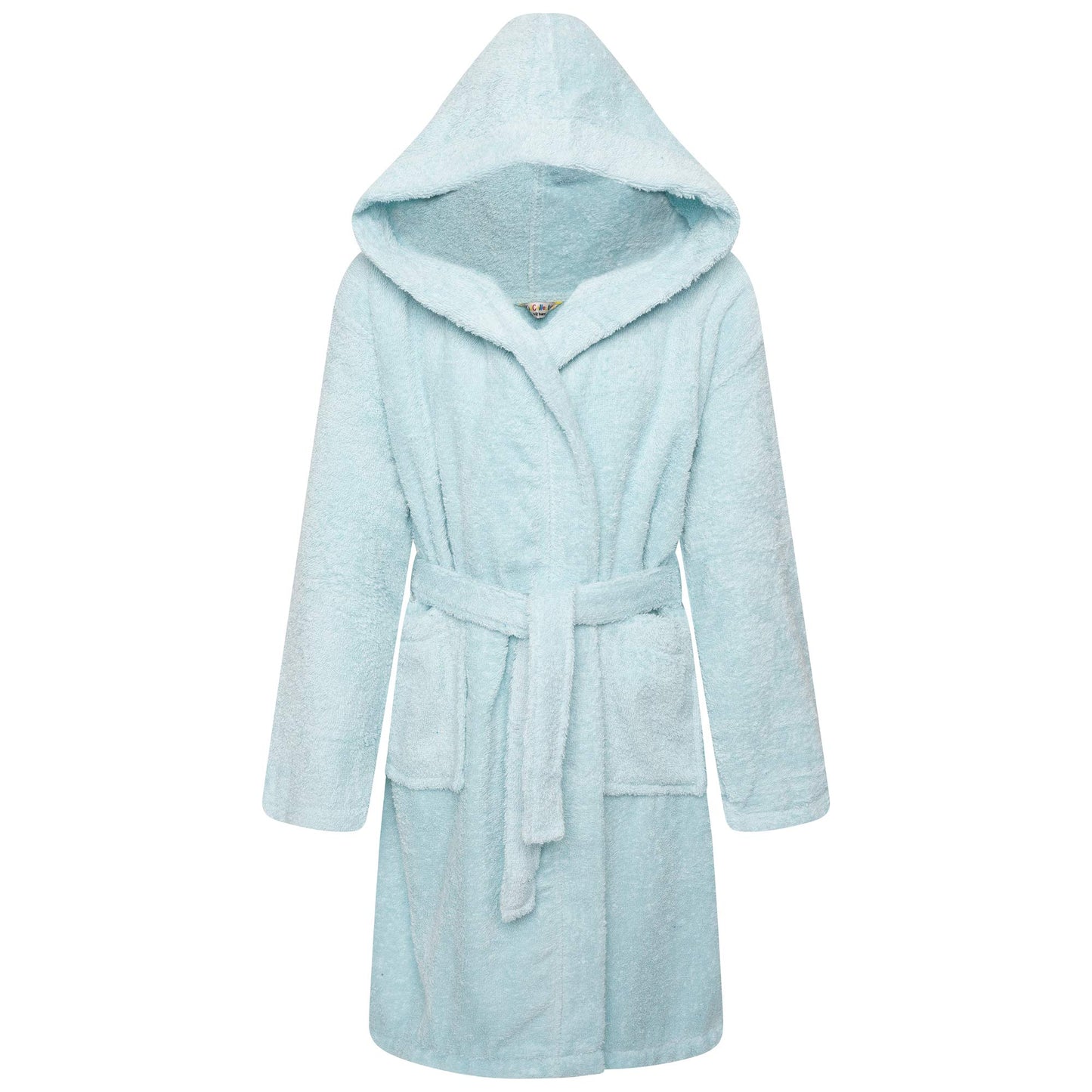 Light Blue - Front - Keanu Childrens-Kids Cotton Dressing Gown