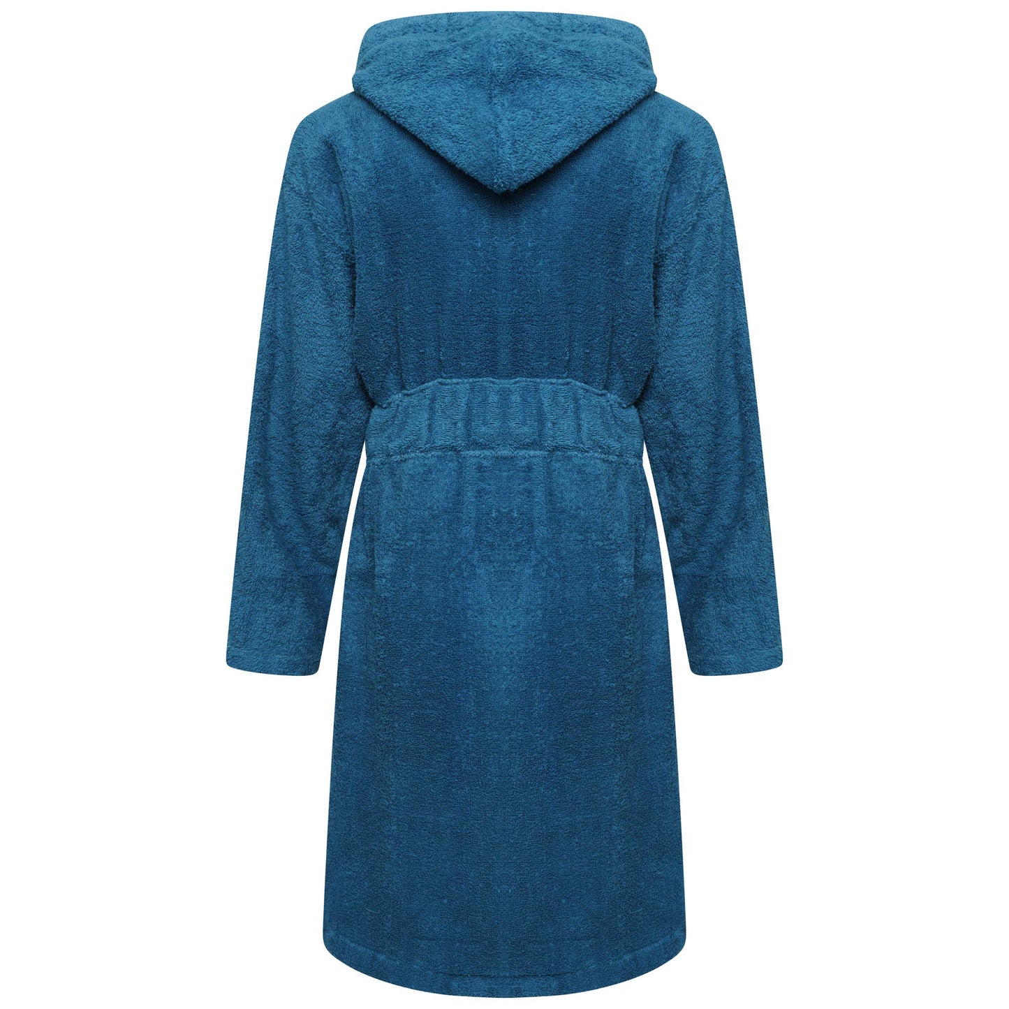 Teal - Back - Keanu Childrens-Kids Cotton Dressing Gown