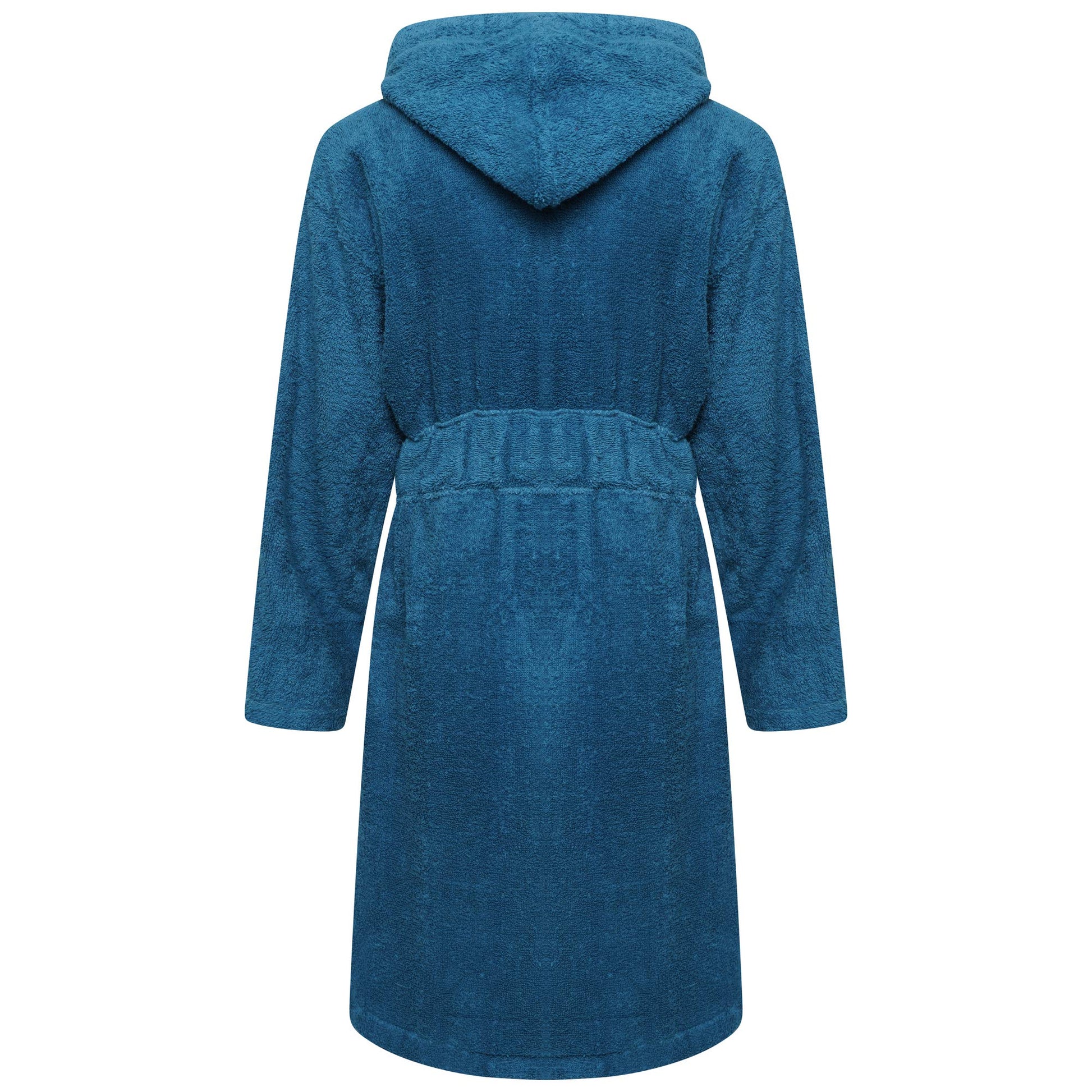 Teal - Back - Keanu Childrens-Kids Cotton Dressing Gown