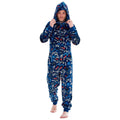 Multicoloured - Front - Floso Mens Game Over Game Controller Fleece Jumpsuit