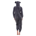 Charcoal - Back - Keanu Womens-Ladies Fleece Jumpsuit