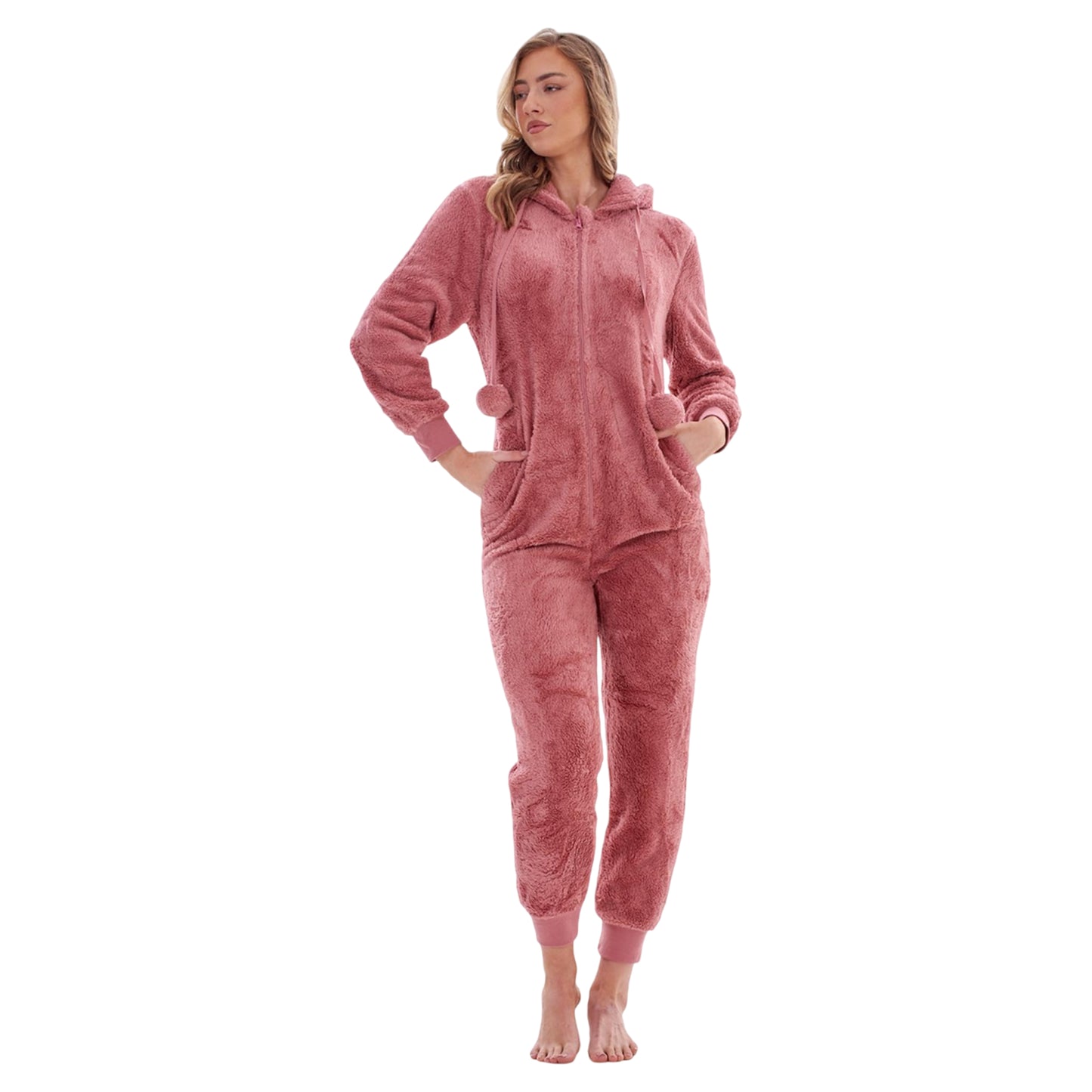 Pink - Lifestyle - Keanu Womens-Ladies Fleece Jumpsuit