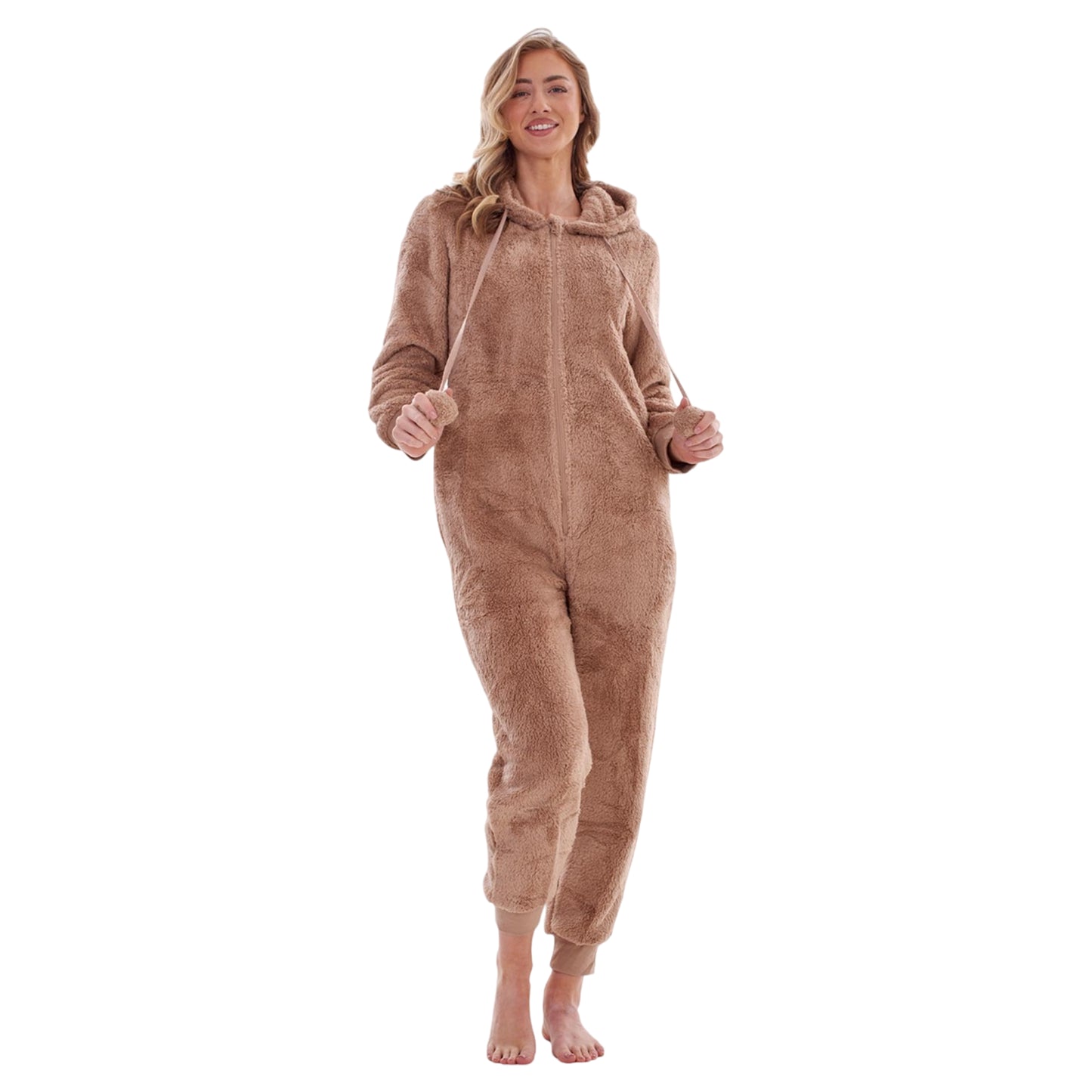Beige - Lifestyle - Keanu Womens-Ladies Fleece Jumpsuit