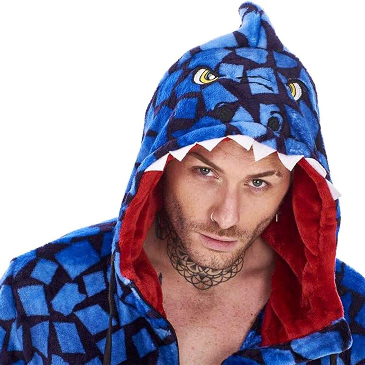 Blue-Black - Lifestyle - Keanu Mens Raptor Fleece Jumpsuit