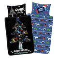 Multicoloured - Front - Floso Gamer For Life Christmas Reversible Duvet Set