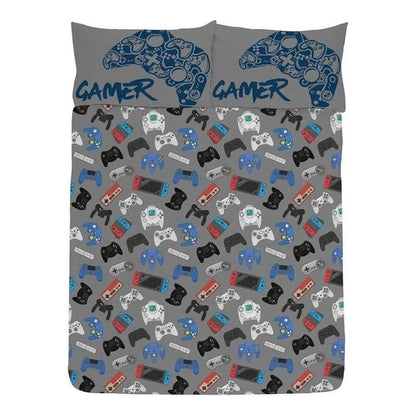 Multicoloured - Side - Floso Gamer Game Controller Reversible Duvet Set