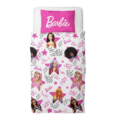 Multicoloured - Back - Barbie Stars Reversible Duvet Set