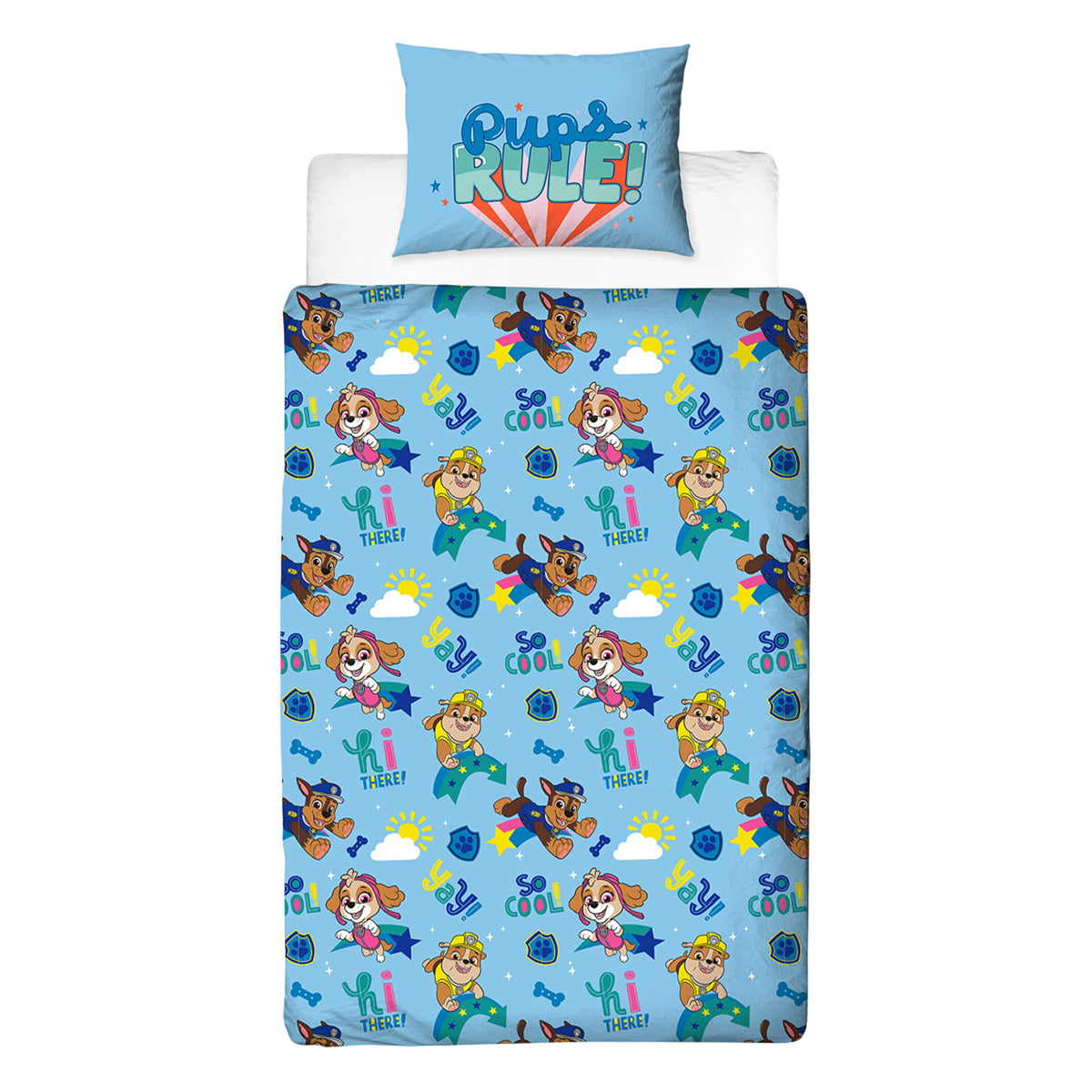Multicoloured - Side - Paw Patrol Pups Rule Reversible Duvet Set