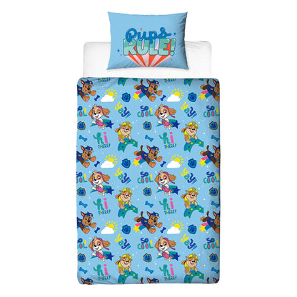 Multicoloured - Side - Paw Patrol Pups Rule Reversible Duvet Set