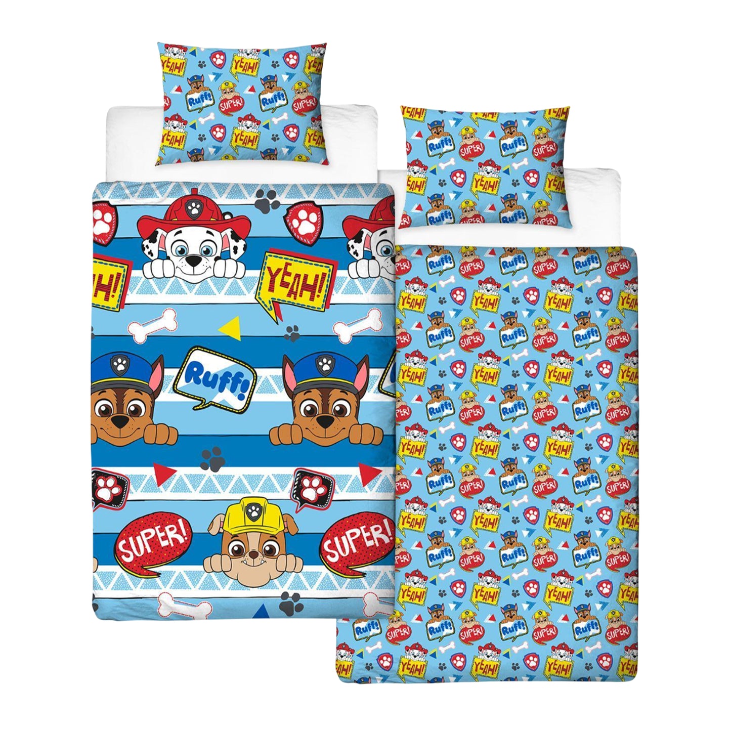 Multicoloured - Front - Paw Patrol Peek Boys Reversible Duvet Set