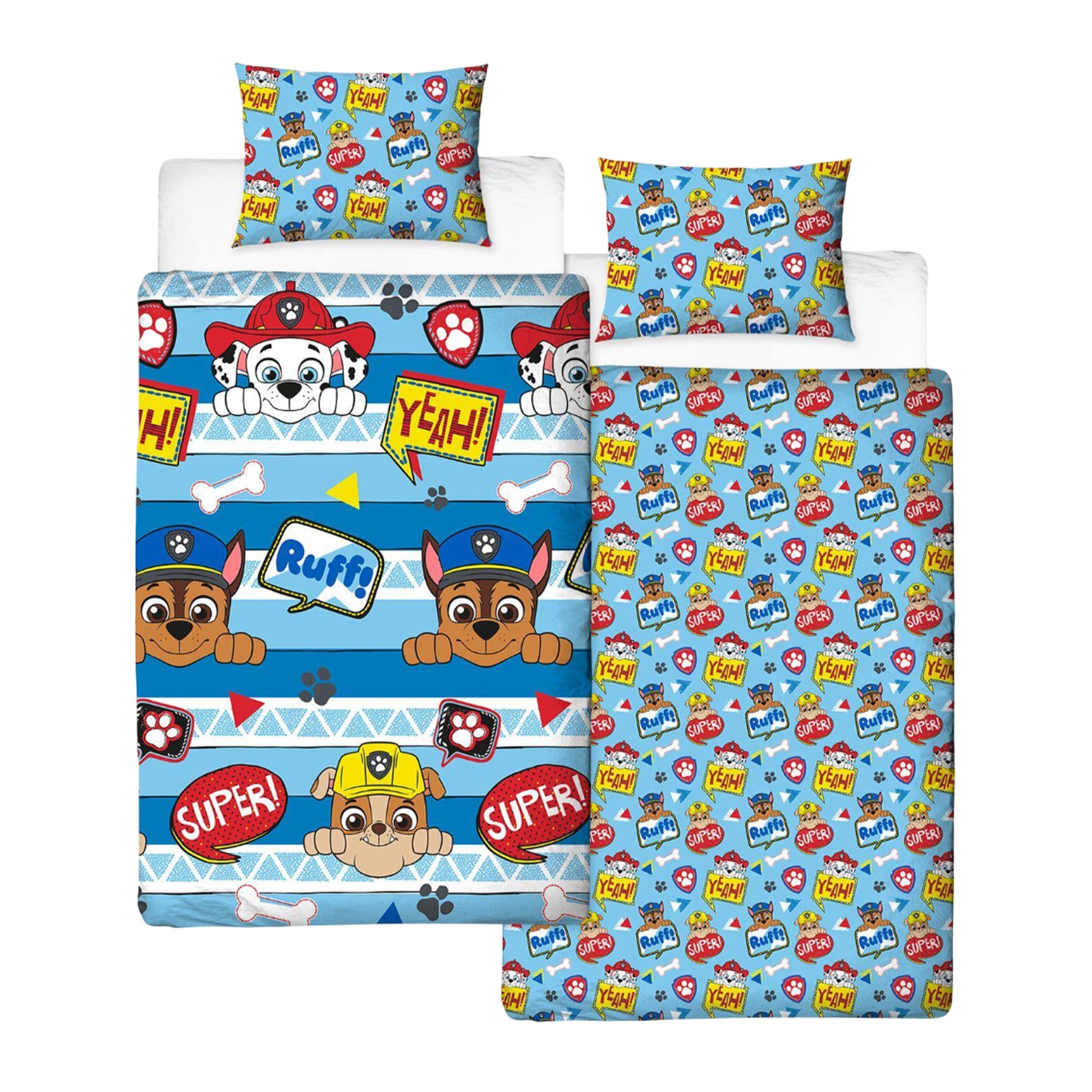 Multicoloured - Front - Paw Patrol Peek Boys Reversible Duvet Set