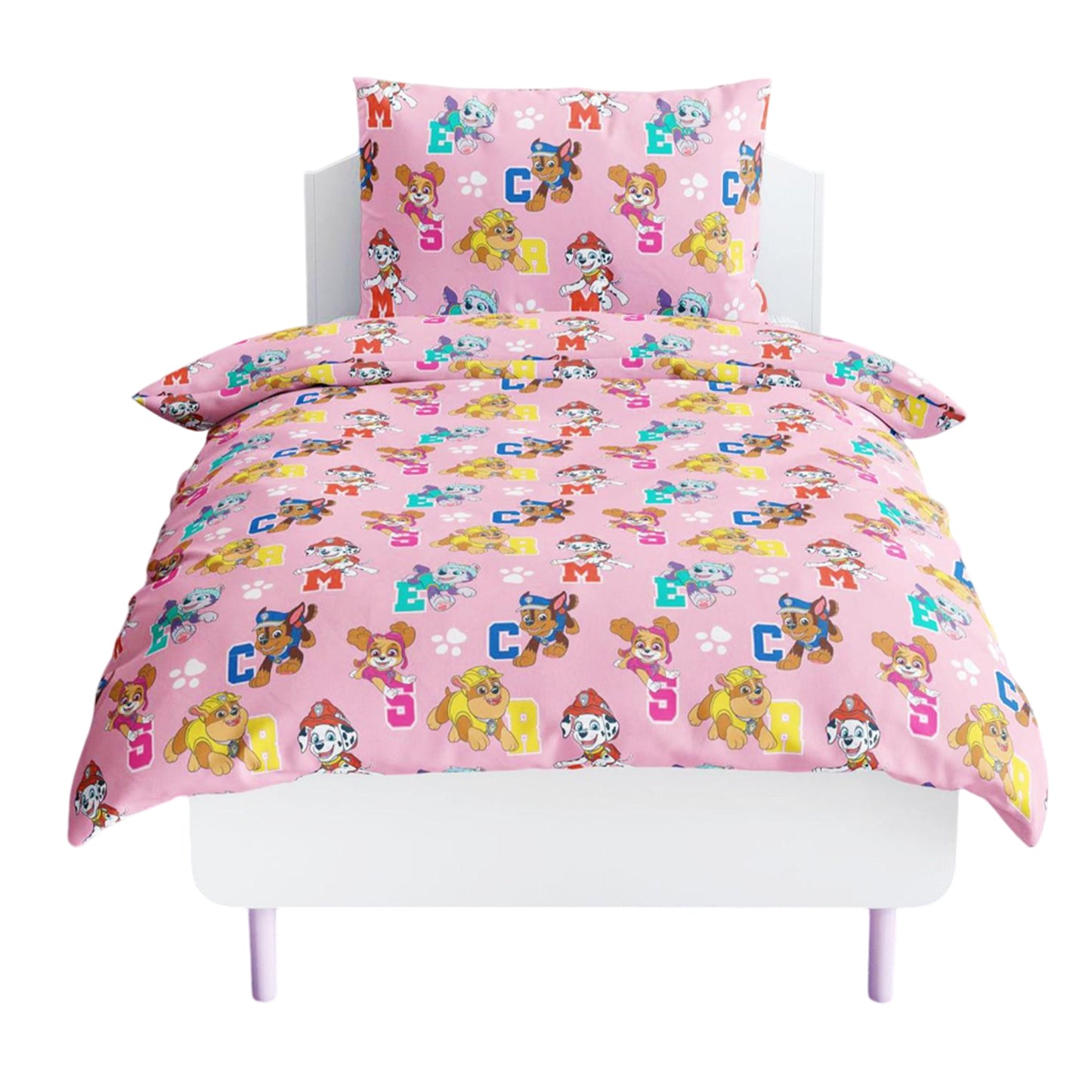 Multicoloured - Side - Paw Patrol Cute Pups Reversible Duvet Set