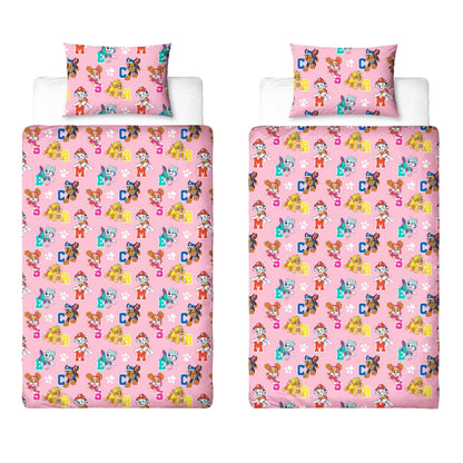 Multicoloured - Front - Paw Patrol Cute Pups Reversible Duvet Set