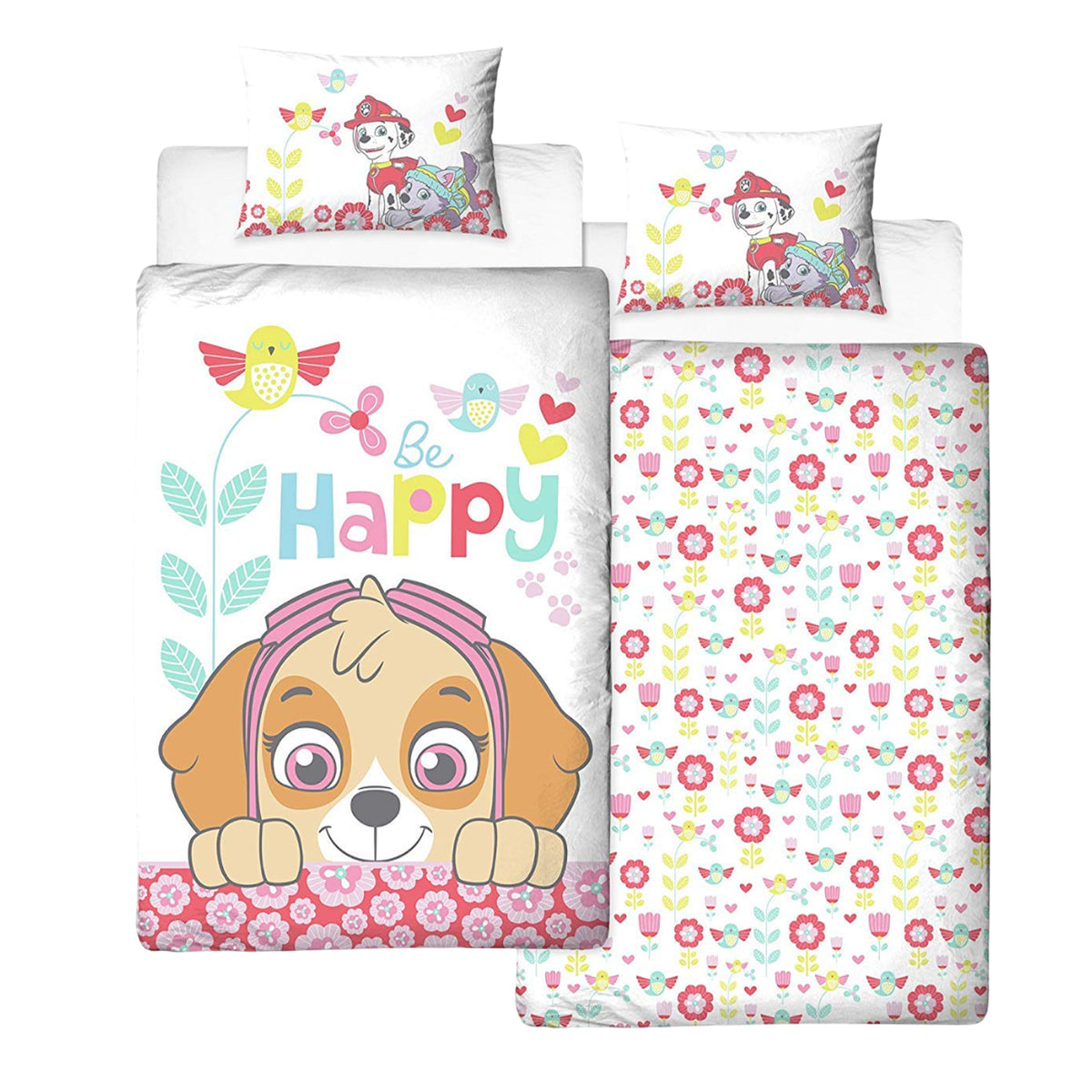 Multicoloured - Front - Paw Patrol Be Happy Reversible Duvet Set