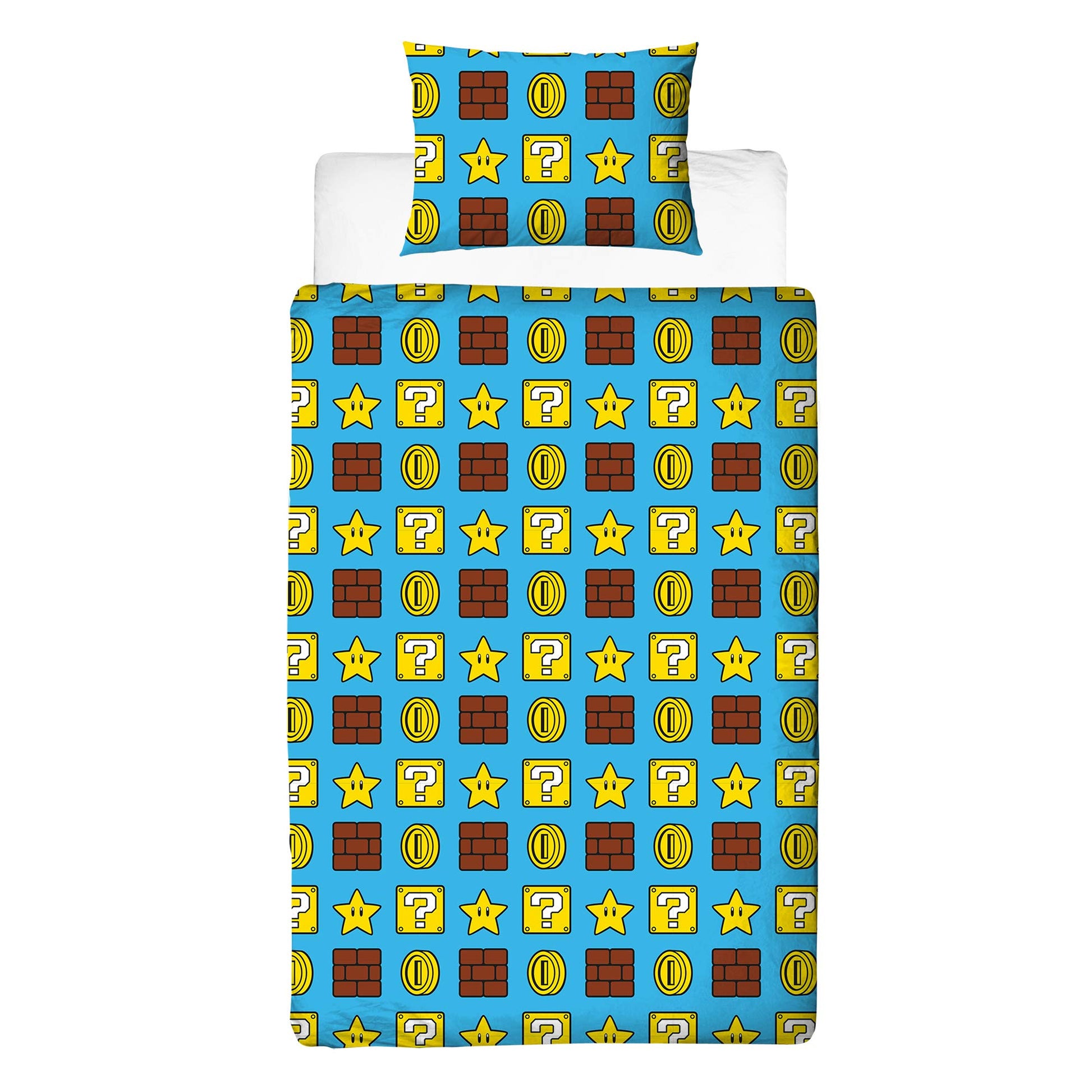 Multicoloured - Back - Nintendo Super Mario Reversible Duvet Set