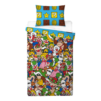 Multicoloured - Side - Nintendo Super Mario Reversible Duvet Set