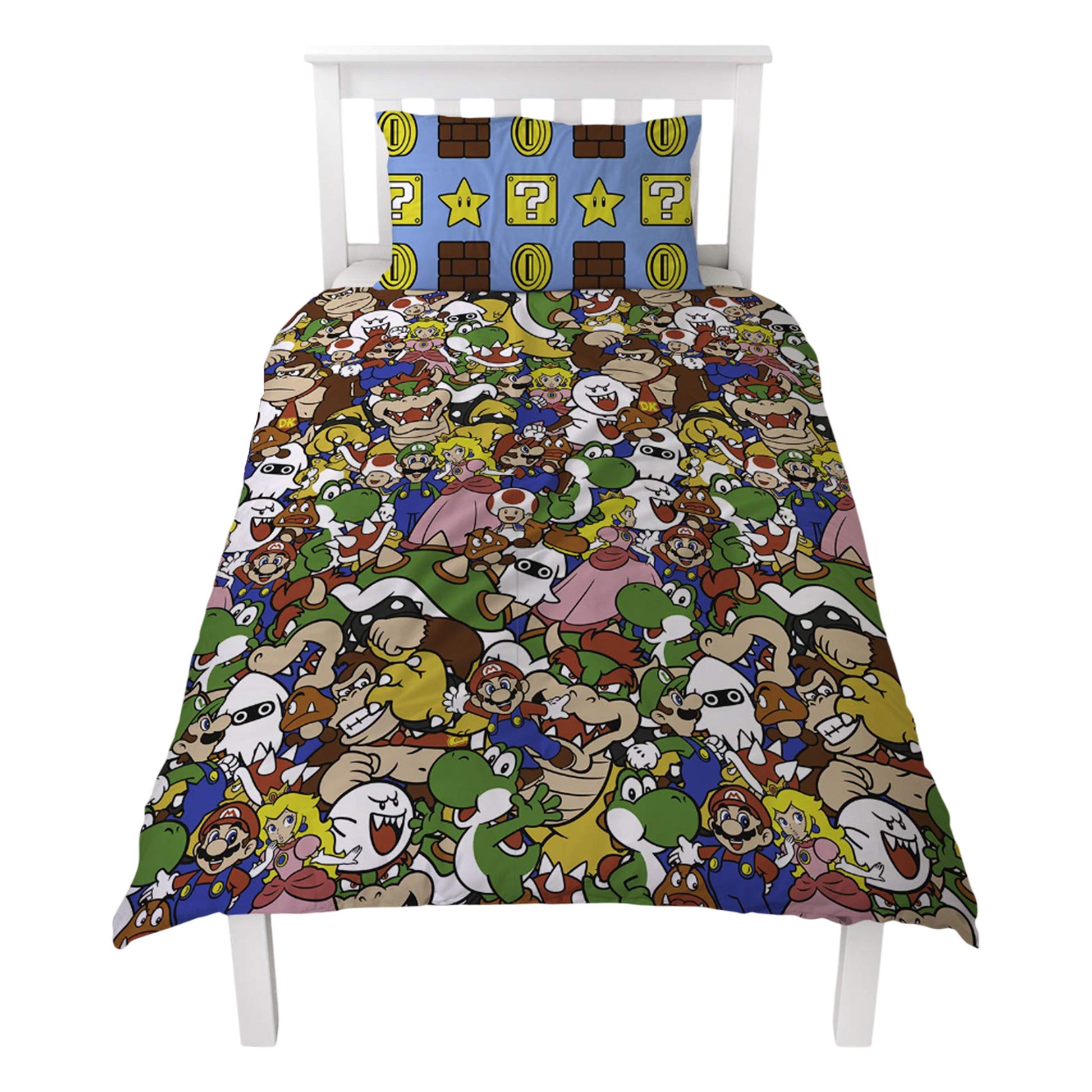 Multicoloured - Pack Shot - Nintendo Super Mario Reversible Duvet Set