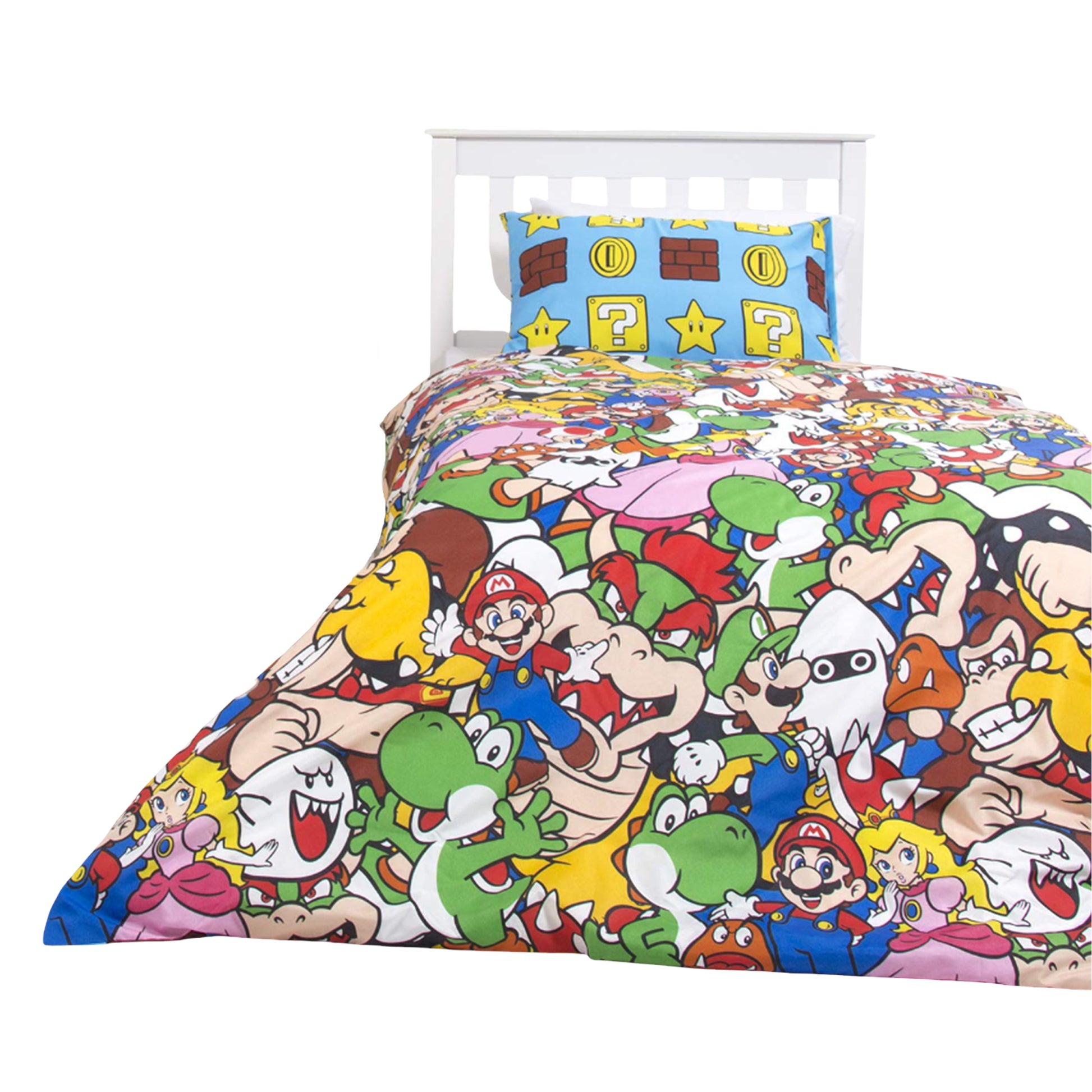 Multicoloured - Close up - Nintendo Super Mario Reversible Duvet Set