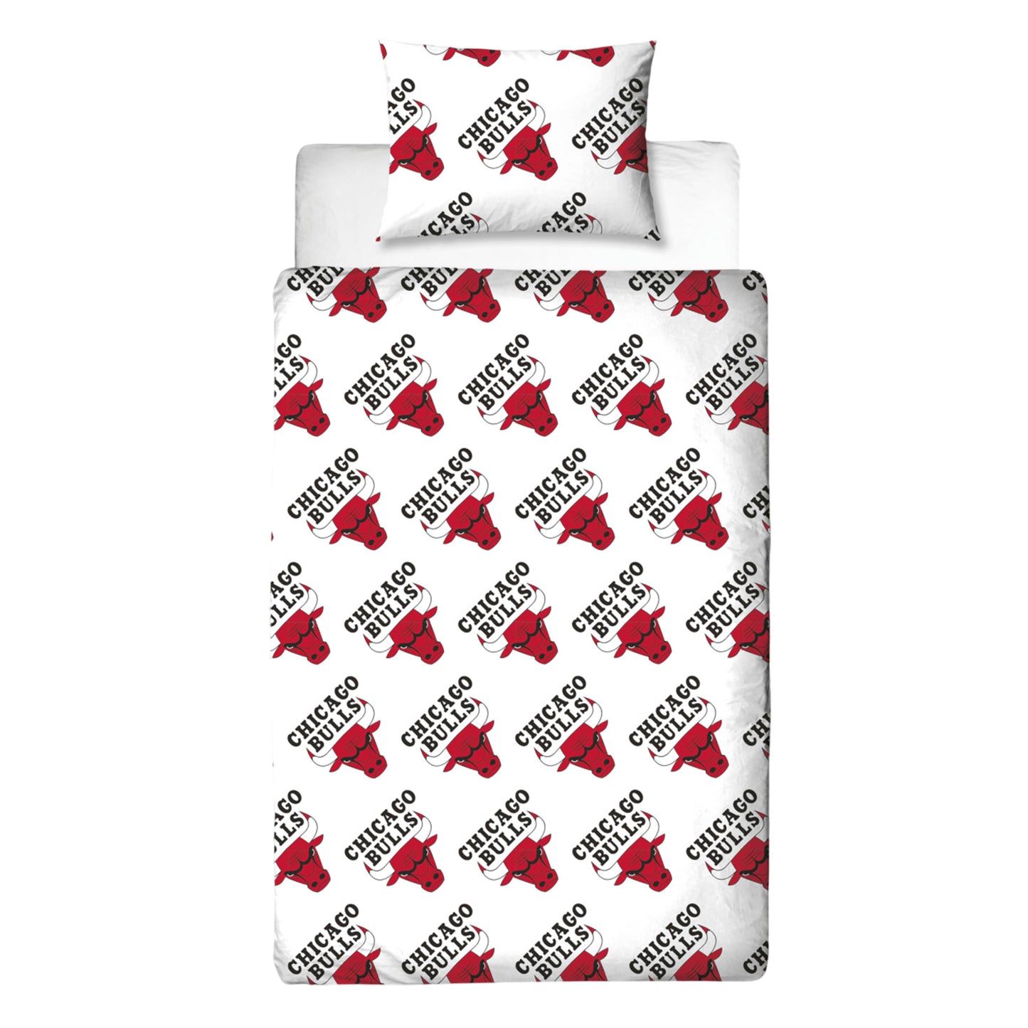 Black-Red-White - Side - NBA Chicago Bulls Reversible Duvet Set