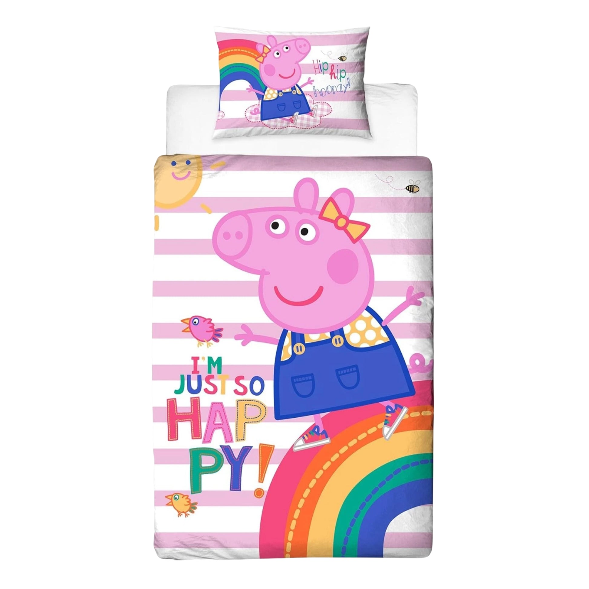 Multicoloured - Back - Peppa Pig I´m Just So Happy Reversible Duvet Set