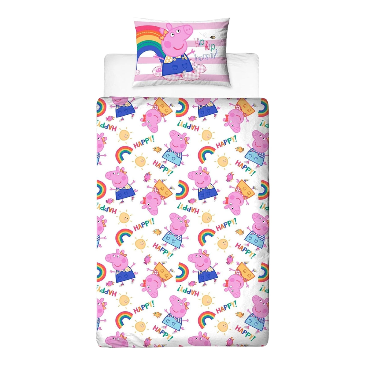 Multicoloured - Side - Peppa Pig I´m Just So Happy Reversible Duvet Set