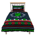 Multicoloured - Pack Shot - Minecraft Pixel Christmas Reversible Duvet Set