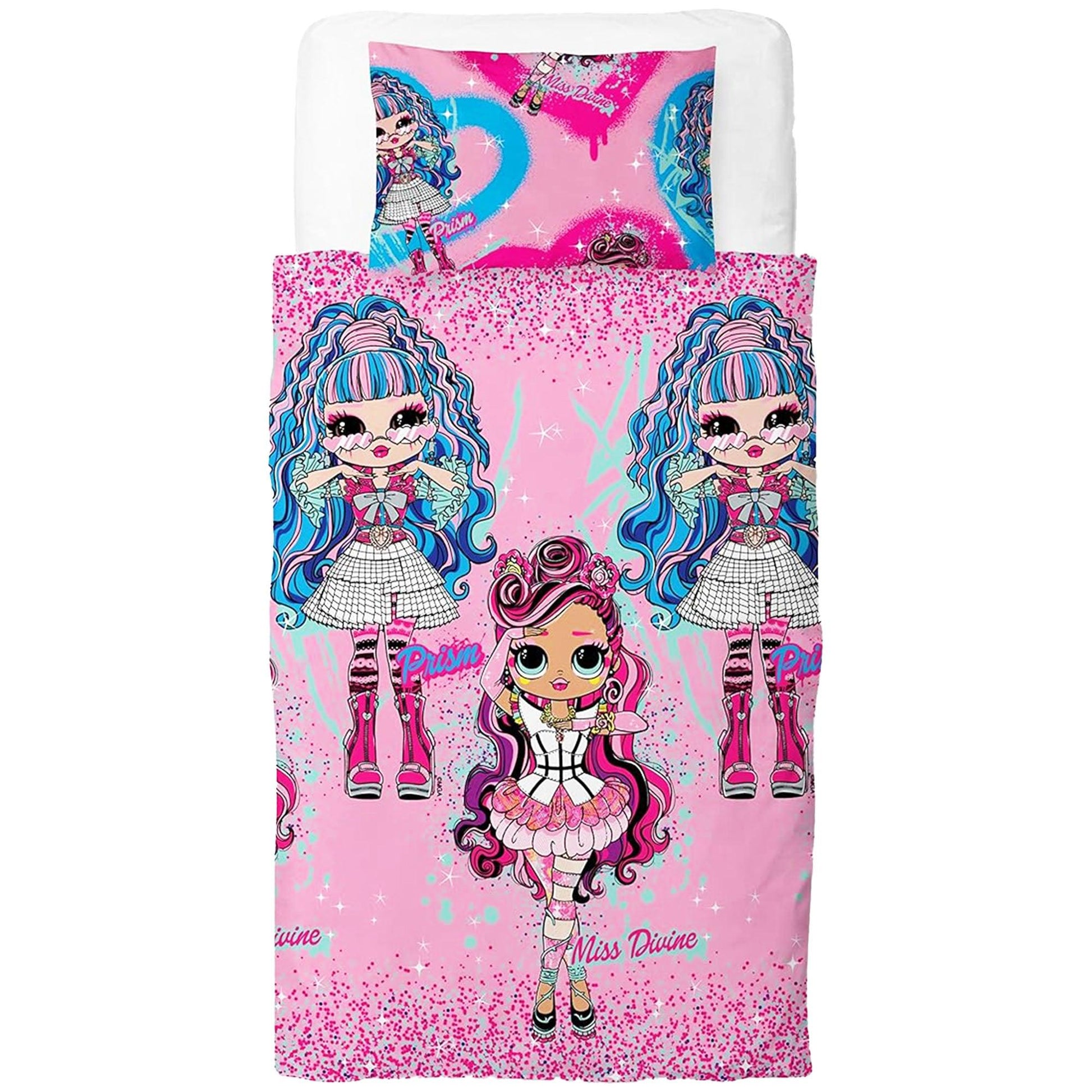 Multicoloured - Front - LOL Surprise Queens Doll Reversible Duvet Set