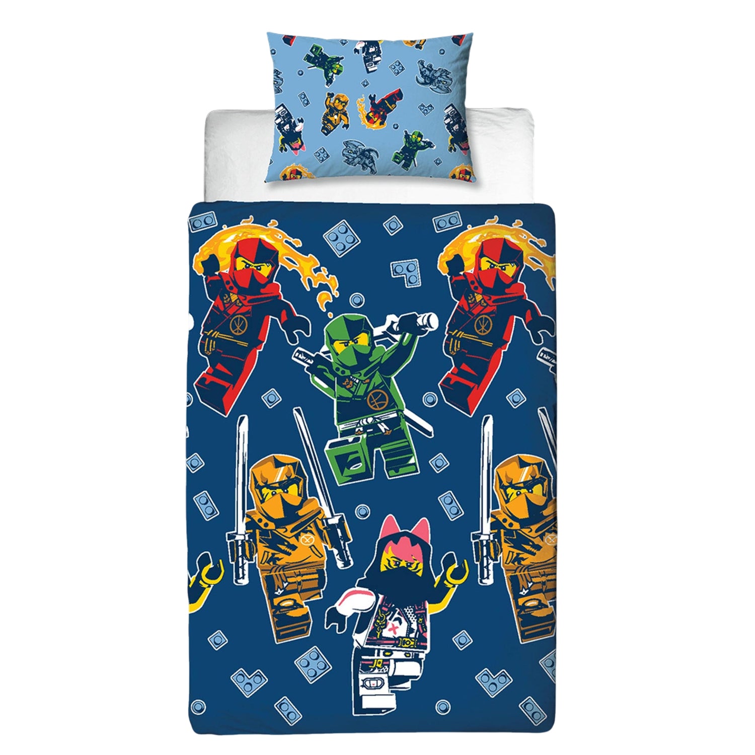 Multicoloured - Back - Lego Ninjago Reversible Duvet Set