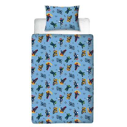 Multicoloured - Side - Lego Ninjago Reversible Duvet Set
