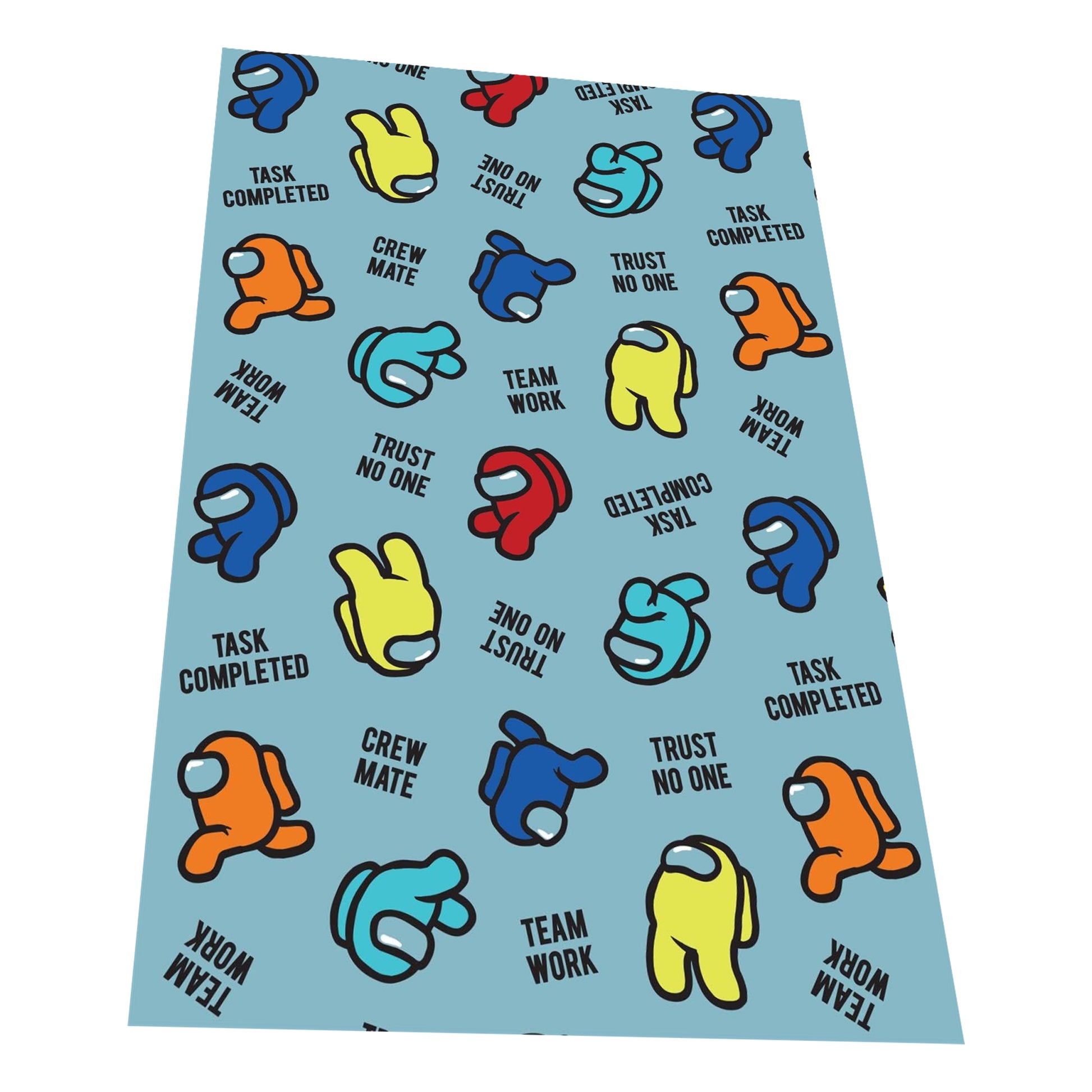 Blue-Multicoloured - Back - Among Us Trust No One Fleece Supersoft Blanket