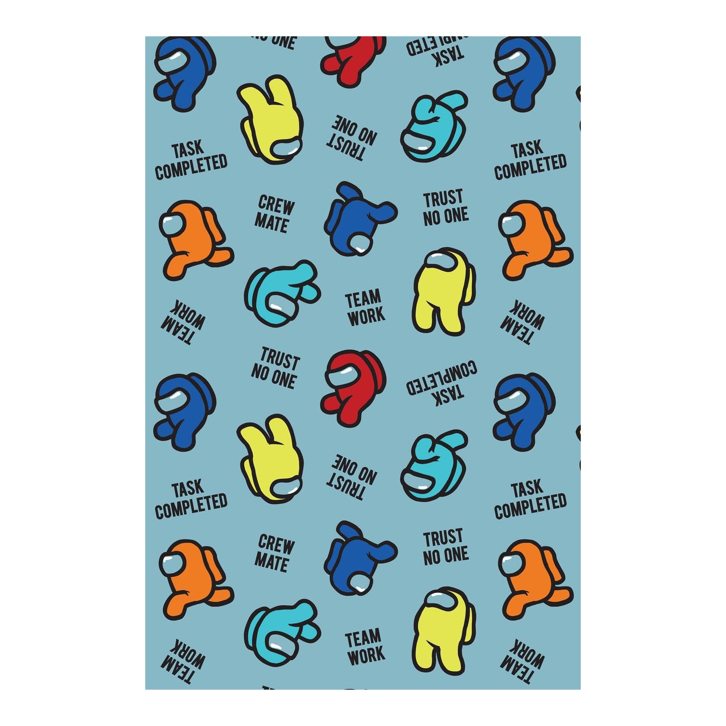 Blue-Multicoloured - Front - Among Us Trust No One Fleece Supersoft Blanket