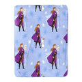 Blue-Purple - Front - Frozen Childrens-Kids Plush Fleece Elsa & Anna Blanket