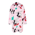Pink - Front - Disney Womens-Ladies Mickey Mouse Soft Sherpa Lined Oversized Blanket Hoodie