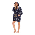 Black-White - Pack Shot - Nightmare Before Christmas Womens-Ladies Soft Sherpa Lined Oversized Blanket Hoodie