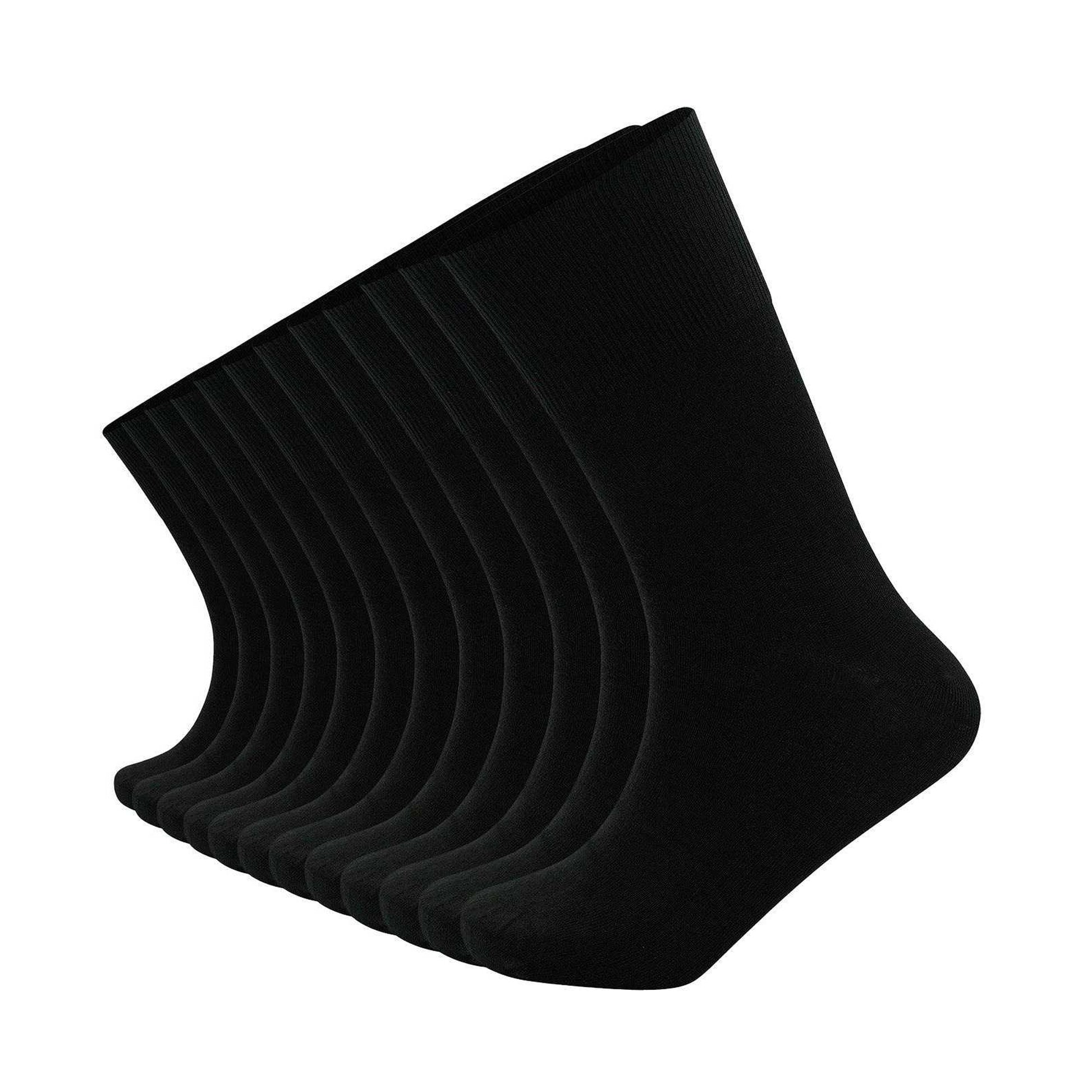 Black - Front - Soxy Womens-Ladies Mid Calf Bamboo Socks (Pack of 12)