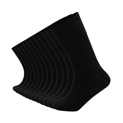 Black - Front - Soxy Womens-Ladies Mid Calf Bamboo Socks (Pack of 12)