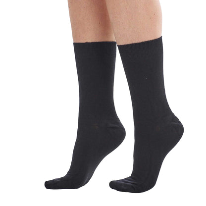 Black - Side - Soxy Womens-Ladies Bamboo Socks (Pack of 12)