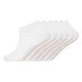 White - Front - Soxy Womens-Ladies Ankle Bamboo Trainer Socks (Pack of 6)