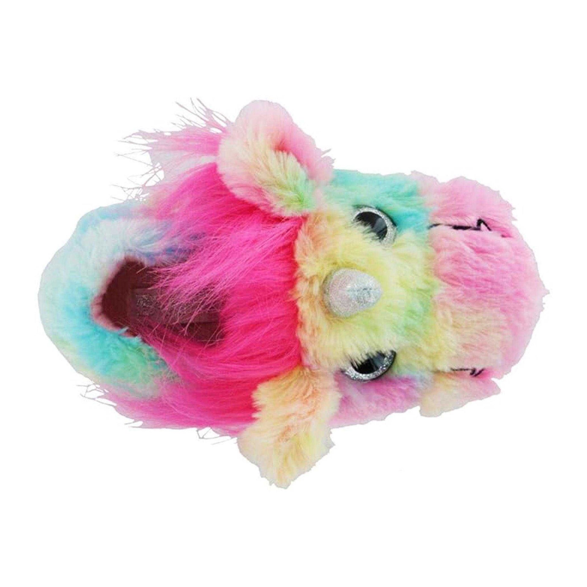 Multicoloured - Back - K Collection Womens-Ladies Unicorn Plush 3D Mule Slippers