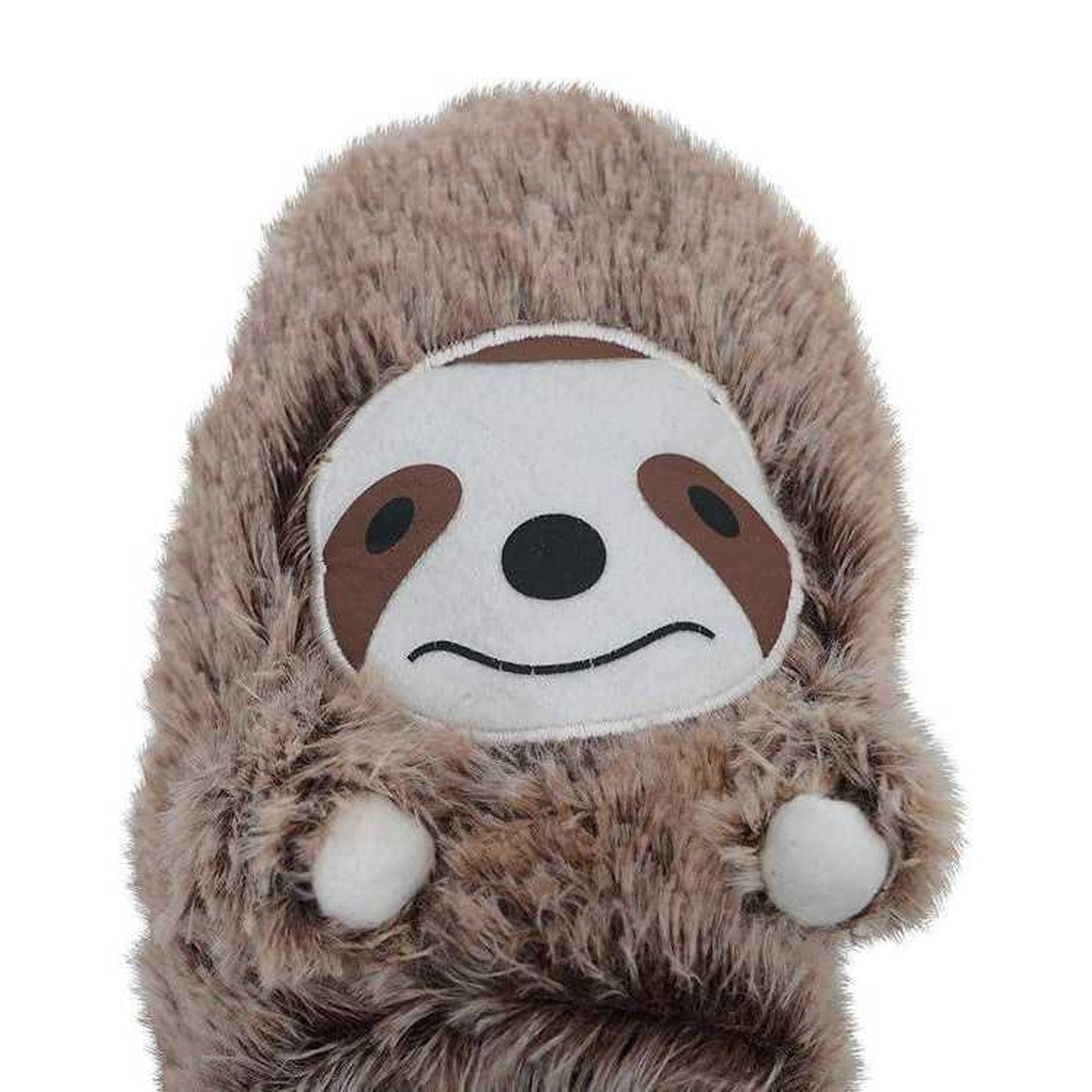 Brown - Back - Keanu Childrens-Kids Sloth Faux Fur Mules
