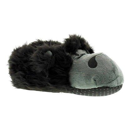 Black - Back - Keanu Childrens-Kids Gorilla 3D Slippers