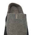 Black-Grey - Lifestyle - Keanu Mens Tweed Slip-on Mule Slippers