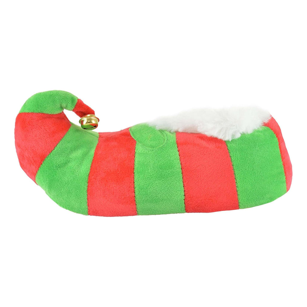 Green-Red-White - Back - Floso Mens Elf Slip-on Slippers