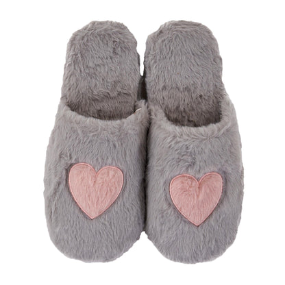 Grey - Front - Keanu Womens-Ladies Star Memory Foam Sequins Mules