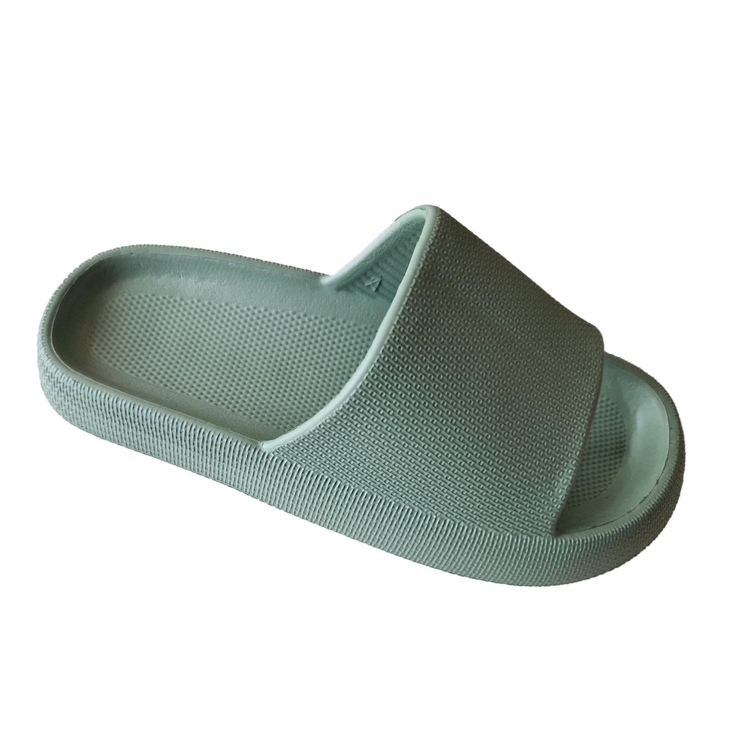 Sage Green - Front - Keanu Unisex Adult Cloud Chunky Sliders