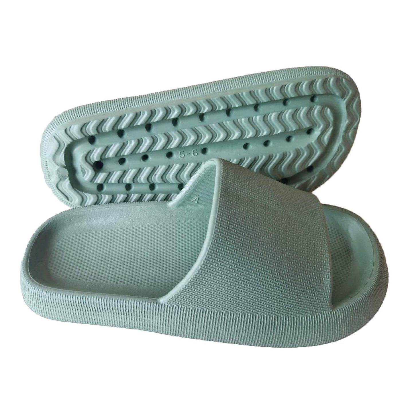 Sage Green - Side - Keanu Unisex Adult Cloud Chunky Sliders
