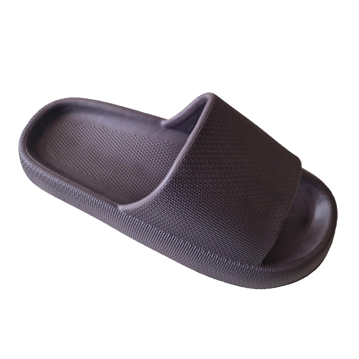 Brown - Front - Keanu Unisex Adult Cloud Chunky Sliders