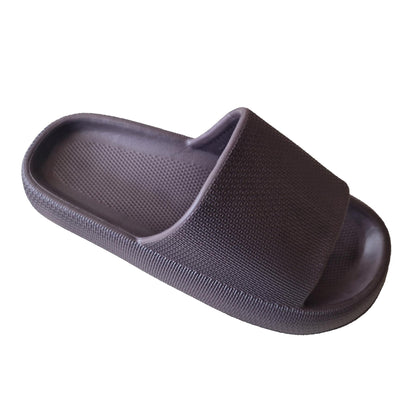 Brown - Front - Keanu Unisex Adult Cloud Chunky Sliders