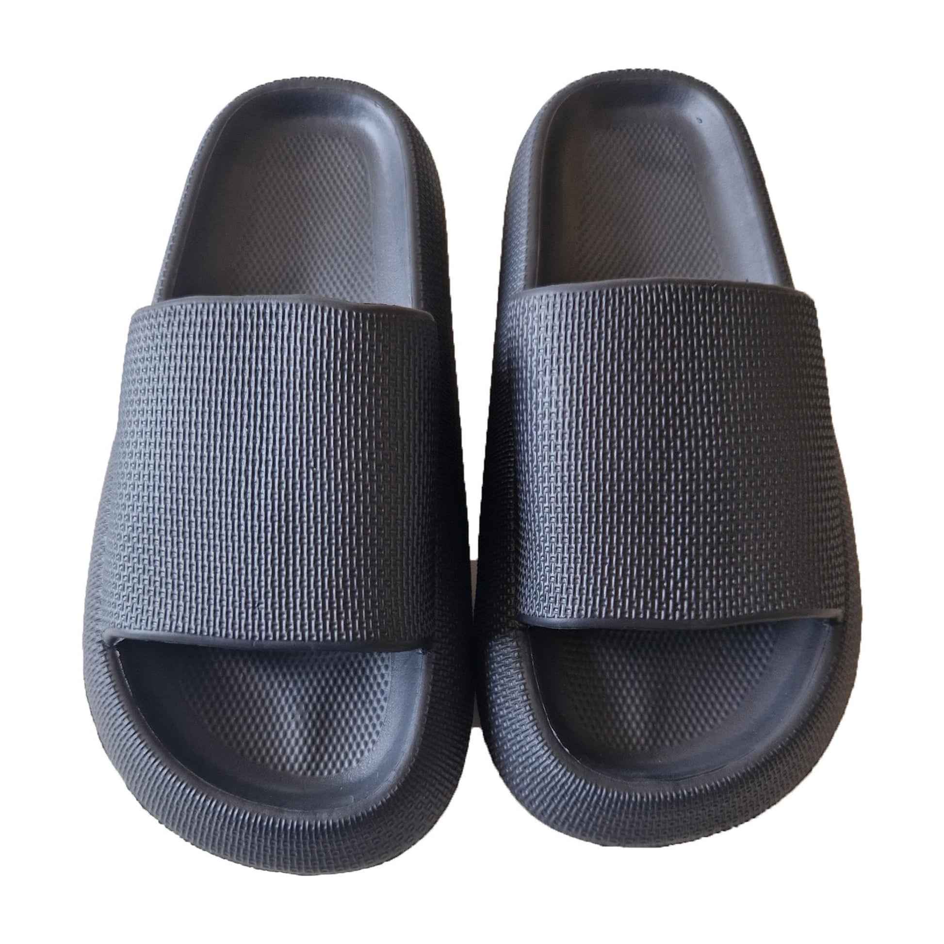 Black - Back - Keanu Unisex Adult Cloud Chunky Sliders
